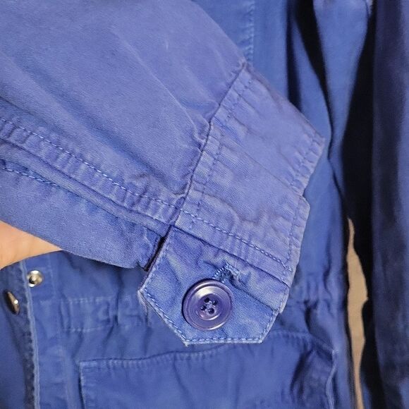 J Crew Blue Cotton Utility Jacket Size XSmall - Picture 9 of 13